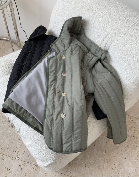 Chaqueta Acolchada de Algodón con Cuello Solapa - Calidez y Comodidad - Image 15