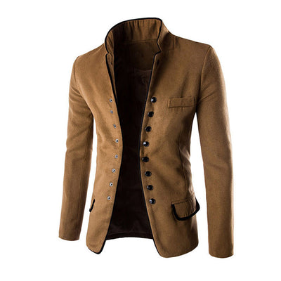 Traje Ejecutivo de Lana con Cuello Parado y Botones Múltiples - Image 4