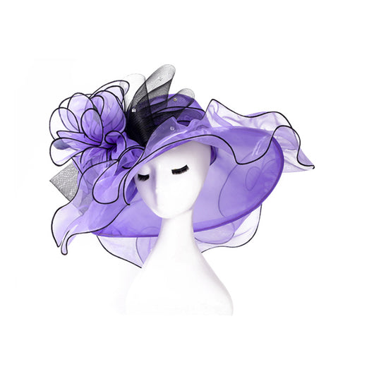Sombrero de Ala Ancha en Organza - Elegancia y Protección - Image 3