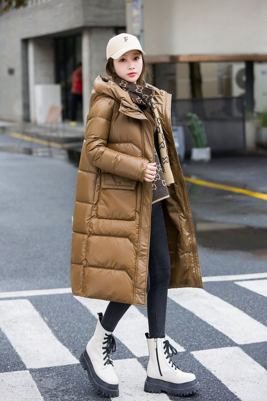 Abrigo Largo de Invierno Estilo Coreano para Mujer - Image 7