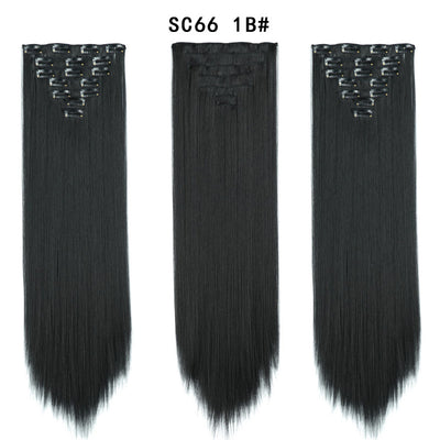 Set de Extensiones de Cabello con 16 Clips - Peluca de Fibra Sintética Premium - Image 6