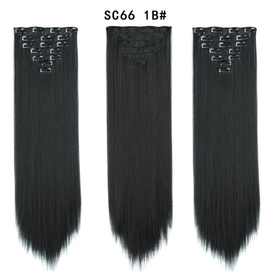 Set de Extensiones de Cabello con 16 Clips - Peluca de Fibra Sintética Premium - Image 6