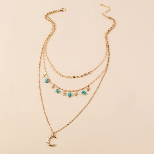 Collar Turquesa con Estrellas en Capas - Image 10
