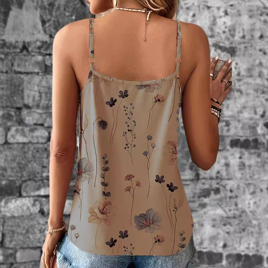 Blusa de Encaje Escote V Europeo Estilo Casual con Tirantes - Image 4