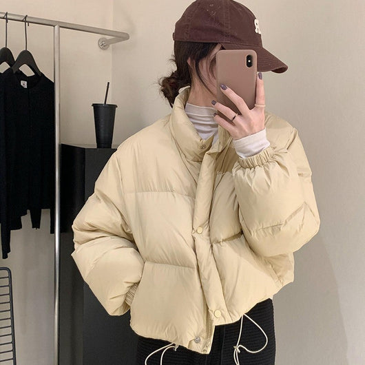 Abrigo Acolchado de Algodón para Mujer - Estilo Urbano Casual