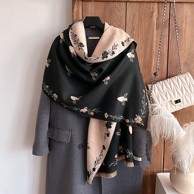 Chal de Cachemira Retro Tejido para Mujer - Abrigo Cálido Otoño Invierno - Image 21