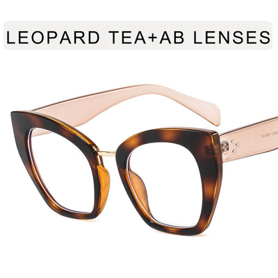 Gafas Cat Eye Grandes con Filtro Azul y Espejo Plano - Image 11