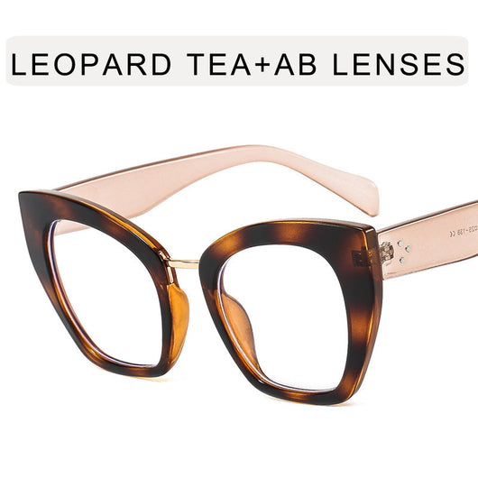 Gafas Cat Eye Grandes con Filtro Azul y Espejo Plano - Image 11