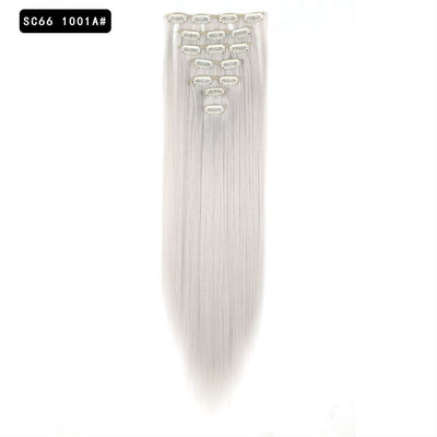 Set de Extensiones de Cabello con 16 Clips - Peluca de Fibra Sintética Premium - Image 59
