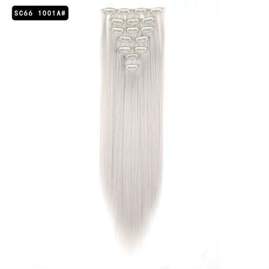Set de Extensiones de Cabello con 16 Clips - Peluca de Fibra Sintética Premium - Image 59