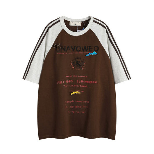 Camiseta Holgada con Letras para Hombre - Manga Corta - Image 7