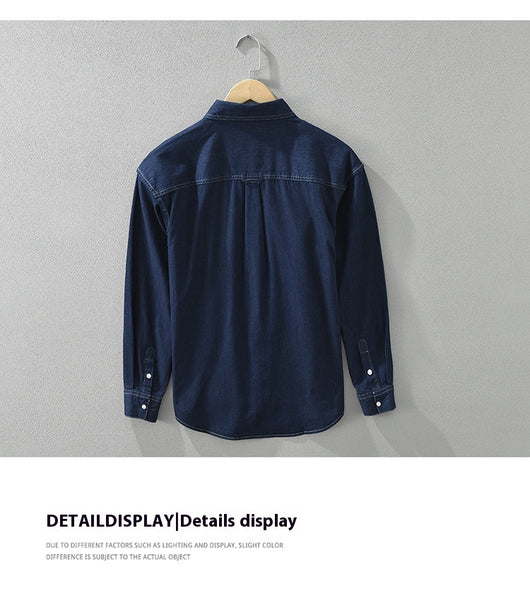Blusa Denim Artística de Manga Larga Suelta y Casual - Image 16