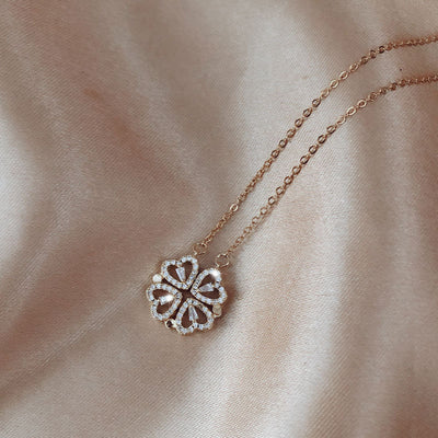 Collar Trébol de Cuatro Hojas Desmontable con Circones - Cadena Corta Multiuso para Mujer - Image 3