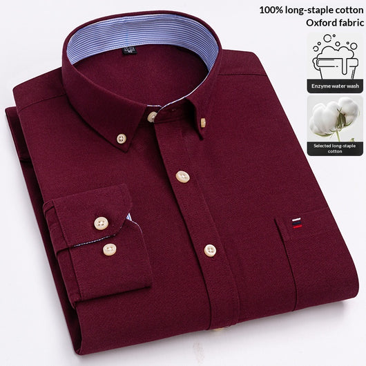 Camisa Cuadriculada Casual de Manga Larga para Hombre Talla Grande - Image 14