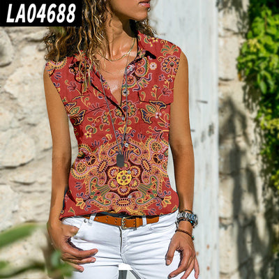 Blusa Bohemia Suelta sin Mangas para Mujer - Image 11
