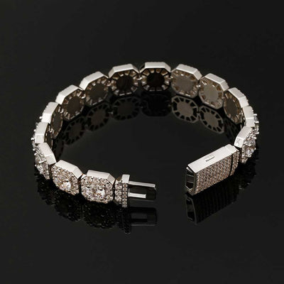 Cadena Hip Hop Cuadrada de Piedra de Caramelo - Collar y Pulsera - Image 35