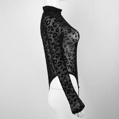 Body de Malla Leopardo Negro - Image 32
