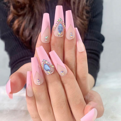 Uñas Decorativas con Cristales Brillantes para Mujer - Image 18