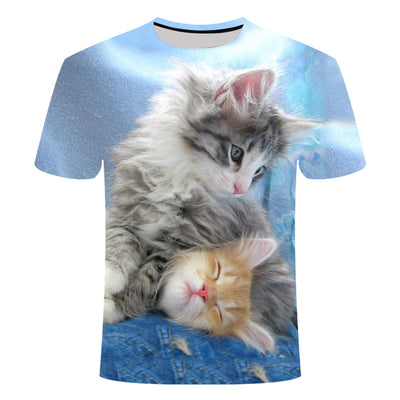 Camiseta 3D Estampado Gatos Adorables para Hombre y Mujer - Image 17