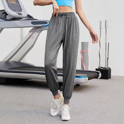 Pantalones Deportivos Cintura Alta Holgados con Puños Ajustados - Image 4