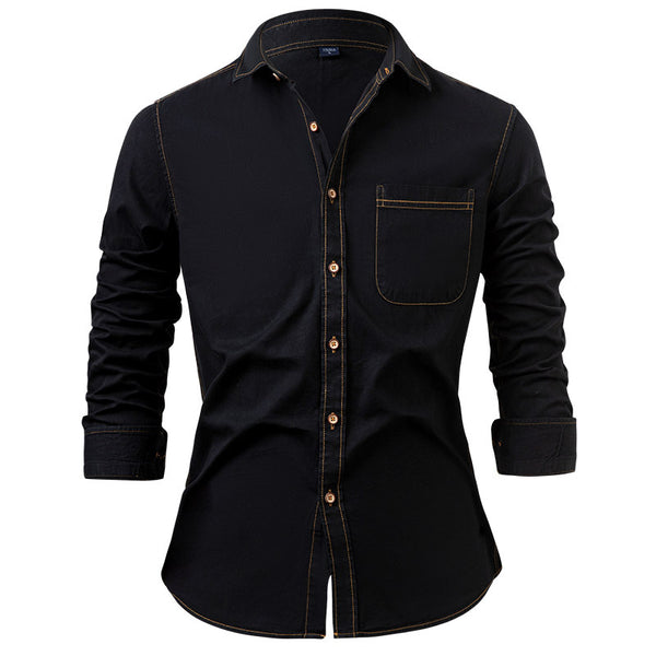 Chaqueta Casual de Algodón Puro Resistente a Arrugas para Hombre