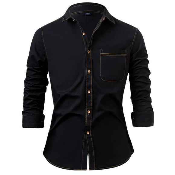 Chaqueta Casual de Algodón Puro Resistente a Arrugas para Hombre