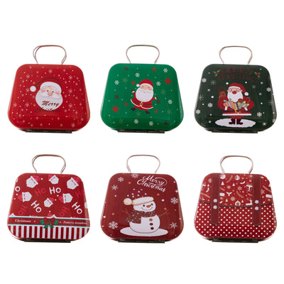 Caja de Dulces Navideña en Hojalata Estilo Bolso - Image 5