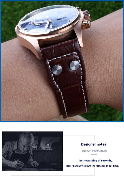 Correa de Reloj de Cuero Genuino Portugués Fire Jet - Image 14