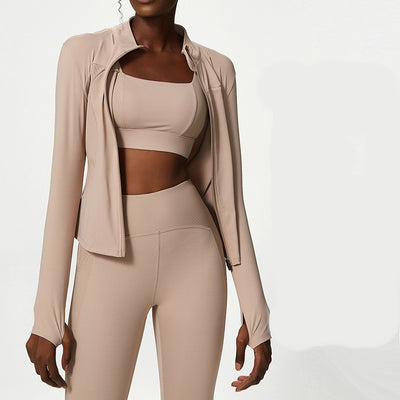 Conjunto de Yoga Tres Piezas Color Nude - Image 6