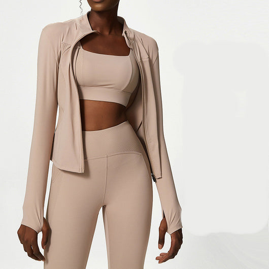 Conjunto de Yoga Tres Piezas Color Nude - Image 6