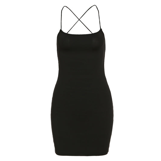 Vestido Ajustado de Color Sólido con Cintura Marcada - Image 2