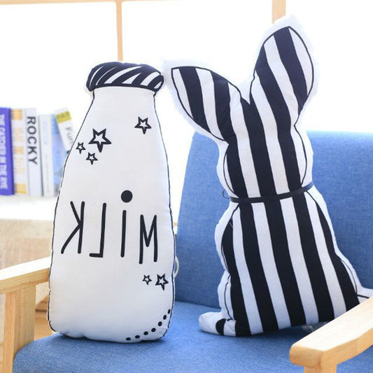 Almohada Peluche Multiusos para Bebé - Perro, Conejo y Botella