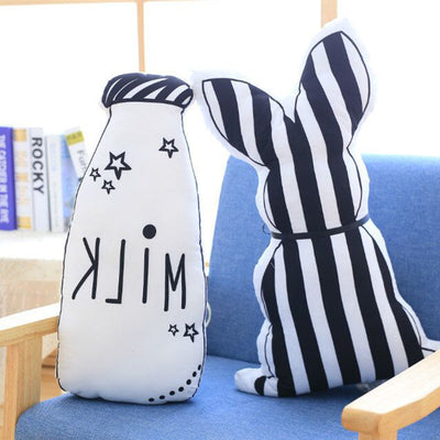 Almohada Peluche Multiusos para Bebé - Perro, Conejo y Botella