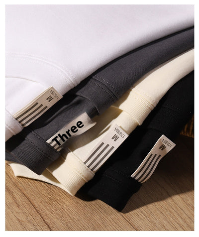 Camiseta Básica de Algodón con Cuello Redondo y Manga Larga para Hombre - Image 20