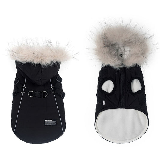 Abrigo de Algodón para Perros Bichon - Ropa de Otoño e Invierno con Correa