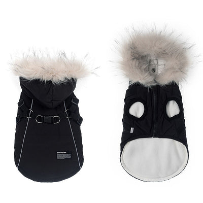 Abrigo de Algodón para Perros Bichon - Ropa de Otoño e Invierno con Correa