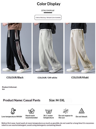 Pantalones Joggers Deportivos de Tres Franjas - Estilo Urbano Primavera - Image 14