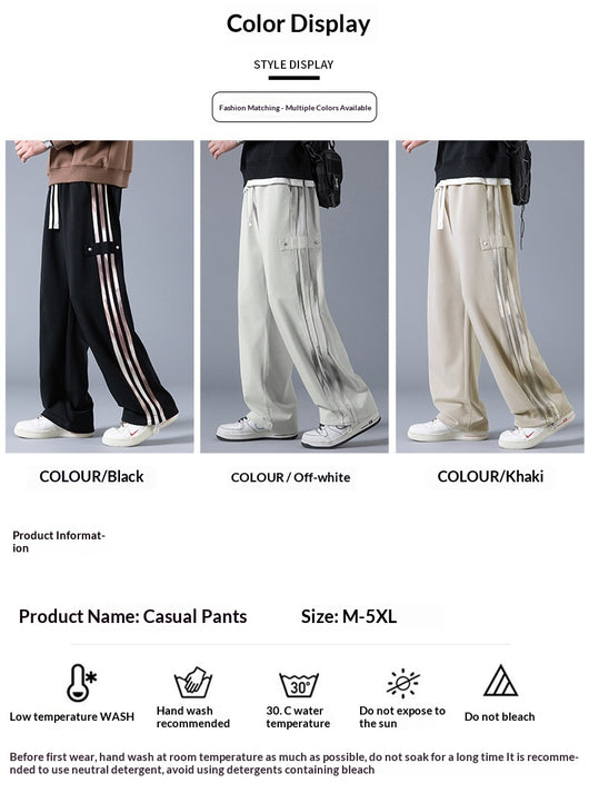 Pantalones Joggers Deportivos de Tres Franjas - Estilo Urbano Primavera - Image 14