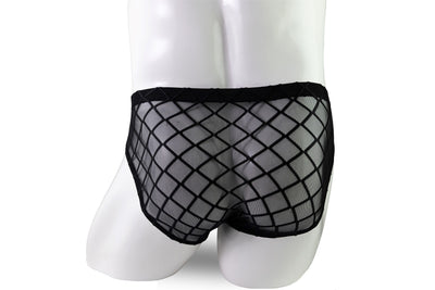 Bóxer Transparente Hombre Diseño Diamante Malla Baja - Image 10