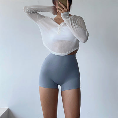 Conjunto de Yoga con Botones - Traje Deportivo Corto - Image 6