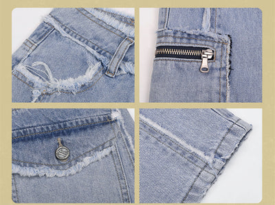 Jeans Retro Cintura Alta con Orillas Deshilachadas - Image 12