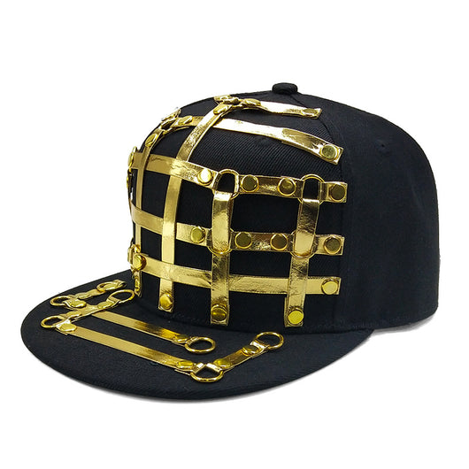 Gorra Punk Hip Hop Cuero X Cuero Visera Plana Unisex - Image 11