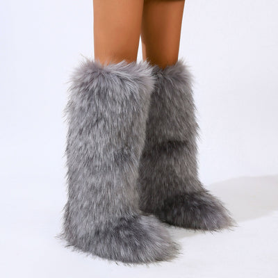 Botas Altas de Invierno con Forro Cálido y Suela Plana - Image 3