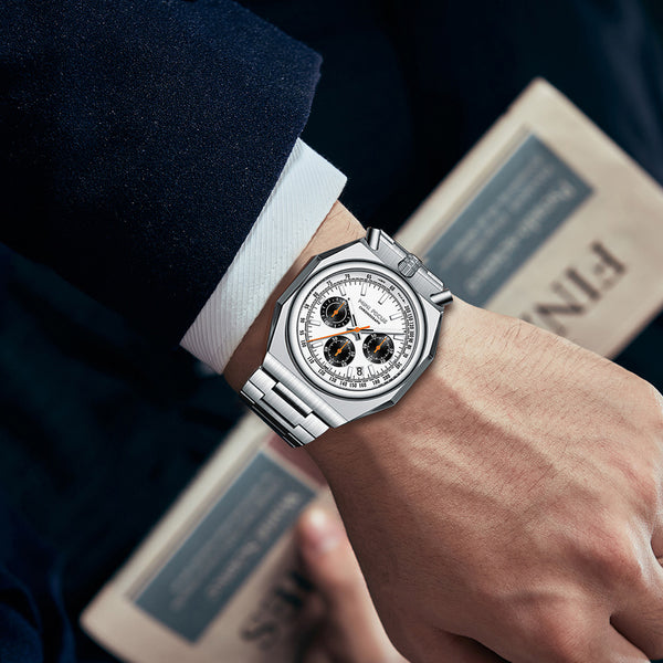 Reloj de Pulsera Multifunción Retro con Correa de Acero Inoxidable