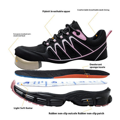 Zapatos de Seguridad Antiaplastamiento y Antipunción para Mujer con Punta de Acero - Image 3