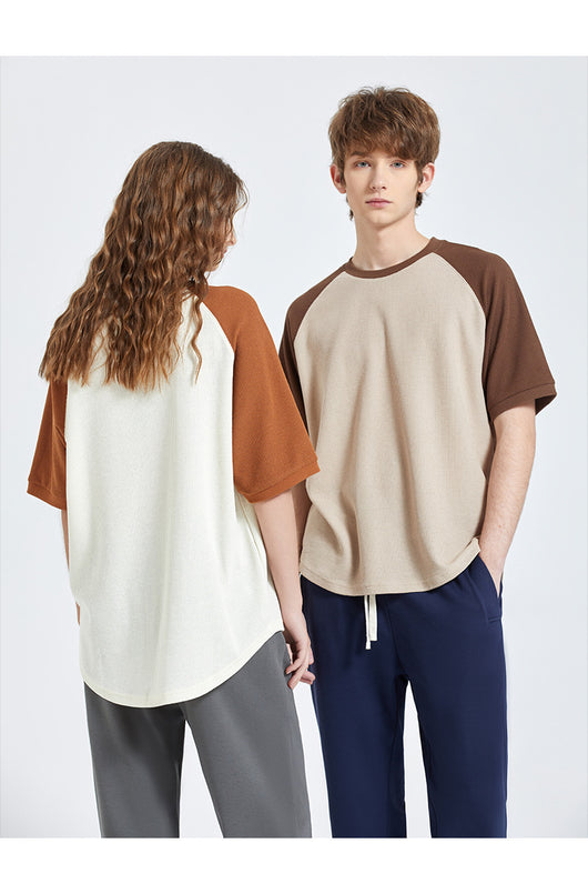 Playera Waffle Contraste Tallas Grandes Manga Corta - Image 9