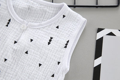 Chaleco Casual de Algodón y Lino para Niño - Diseño Liso y Fresco - Image 5