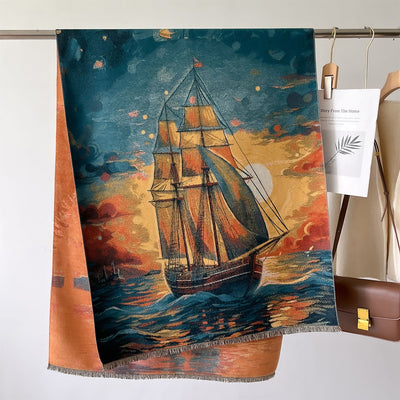 Bufanda Gruesa de Invierno con Diseño Jacquard Tipo Cashmere - Image 23