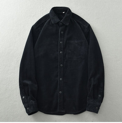 Camisa Casual de Pana Suelta Retro para Hombre - Image 22