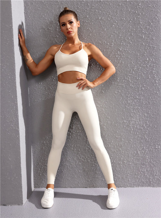 Conjunto Deportivo Yoga Mujer: Top sin Costuras y Pantalones Ajustados - Image 49